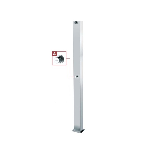 Coloana de dus din inox AISI 316 cu cap de dus si robinet cu temporizare Idral